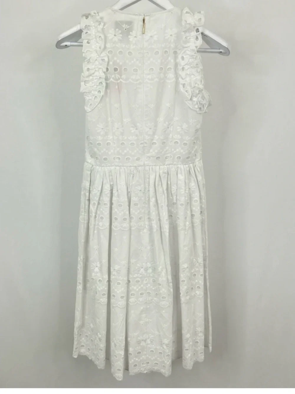 kate spade White Eyelet Sleeveless Midi Dress